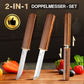 🔪 2-in-1 Doppelmesser-Set – Der ultimative Küchenhelfer! 🍳✨