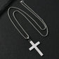 Halskæde med korsvedhæng i rustfrit stål til mænd og kvinder