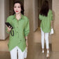 ⏳ Limited time 50% off! 💥Women's Striped Button Down Irregular Patchwork Casual Long Sleeve Shirt Top（The more you buy, the higher the discount）